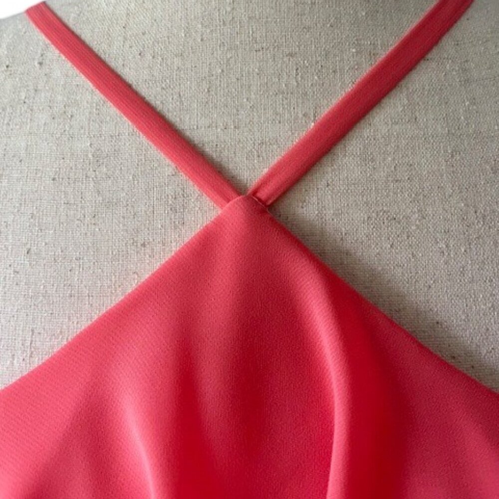Allure Bridals Bridesmaids Women Halter A Line Dress Formal Salmon Pink 10 NWOT - Picture 3 of 13